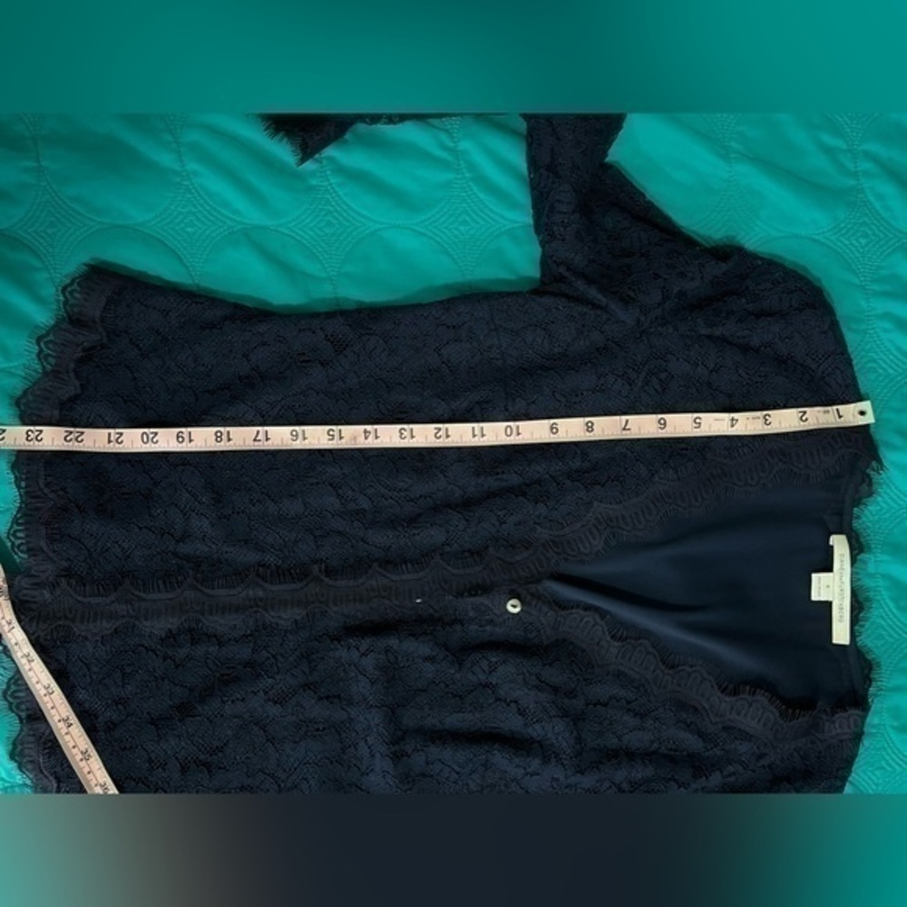 lace DVF Diane von Furstenberg jacket size 8 navy blue - Picture 10 of 12